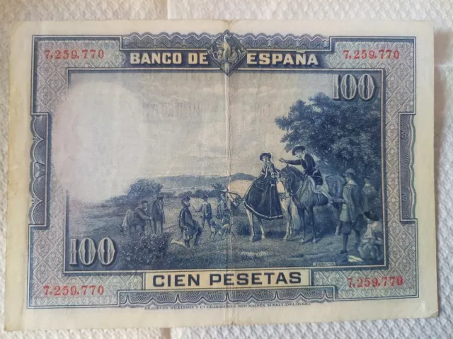 Billete 100 pesetas Banco de España 1928