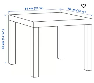 Mesa auxiliar negra Ikea