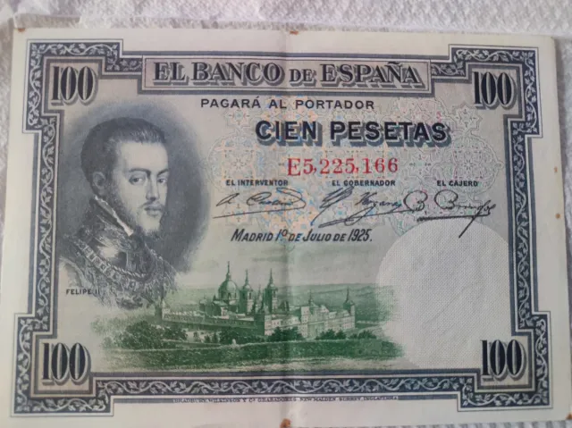 Billete 100 pesetas 1925 Banco de España