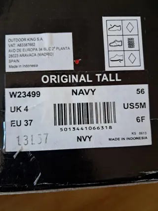 Botas Hunter Mujer Azul Talla 37