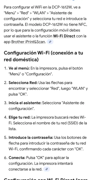 Impresora Brother DCP-1612W NFC WiFi bluetoot lase