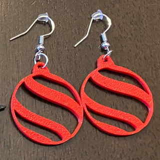 Pendientes rojos adorno navideño