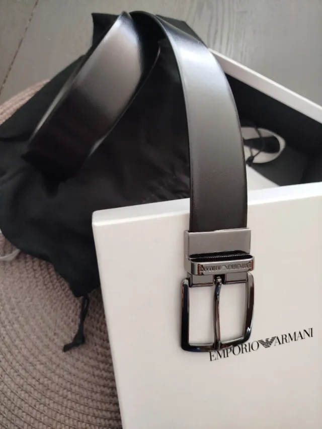 Cinturón Emporio Armani Negro Caballero