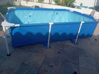 Piscina desmontable con depuradora y limpiafondos