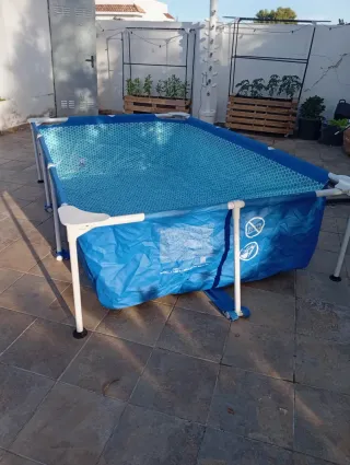 Piscina desmontable con depuradora y limpiafondos