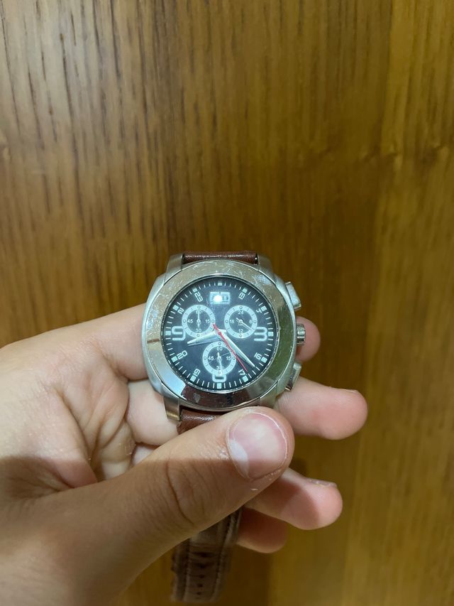 Reloj Adolfo Domínguez Marrón y Plateado