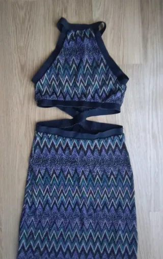 Vestido fiesta Bershka zig-zag