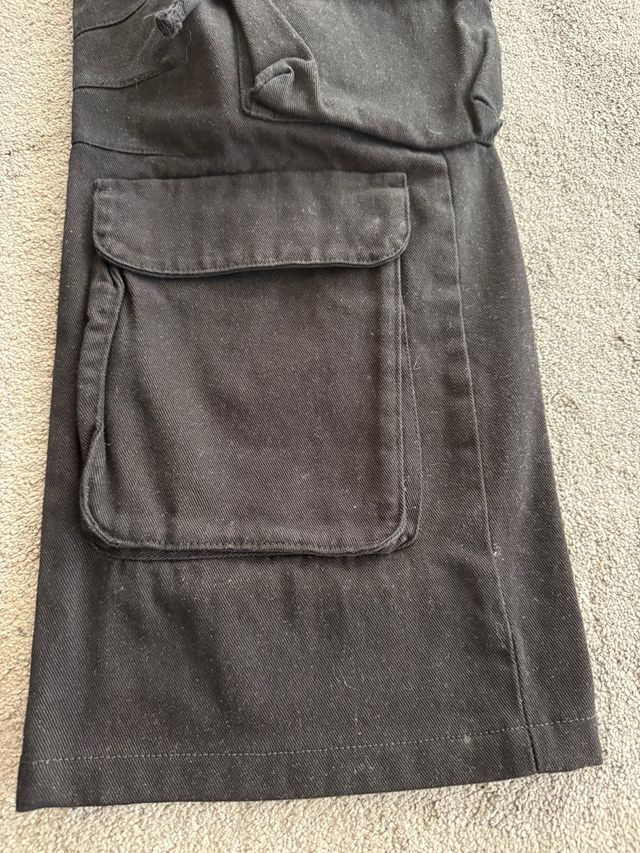Pantalones Cargo Zara Negros Talla 36