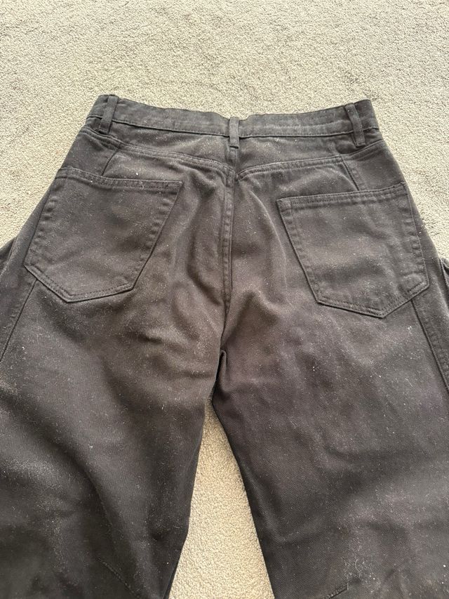 Pantalones Cargo Zara Negros Talla 36