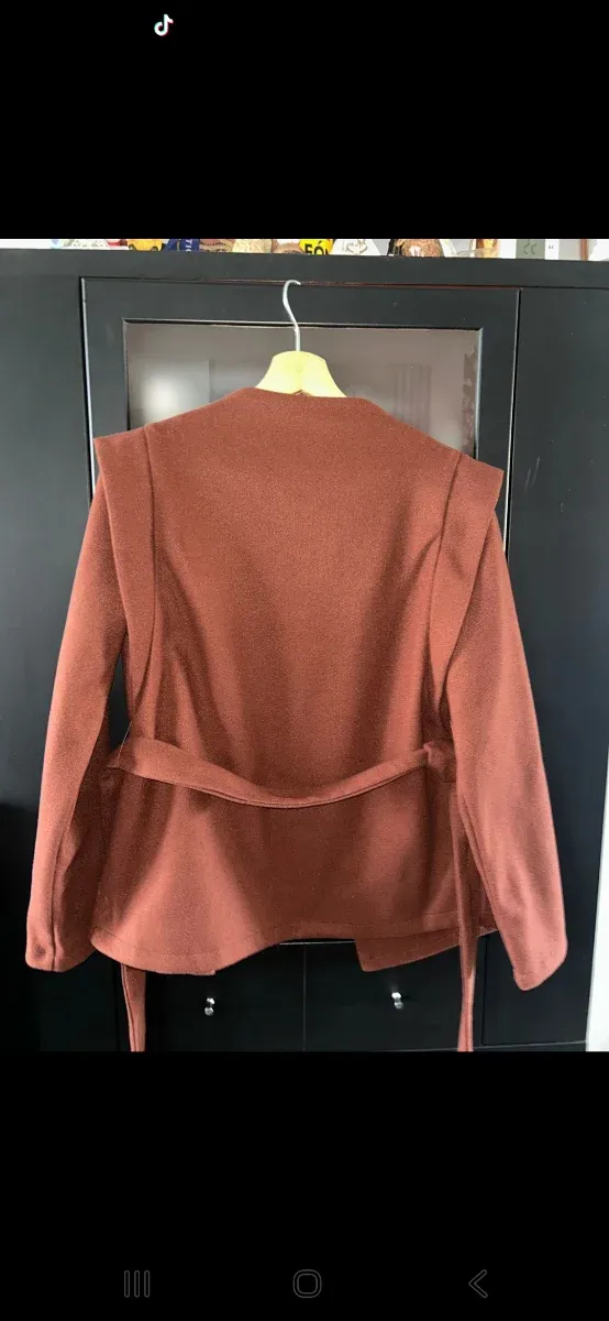 Chaqueta cruzada teja Talla XS