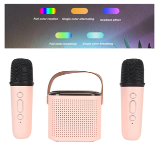 Altavoz Karaoke RGB 2 Micrófonos Nuevo