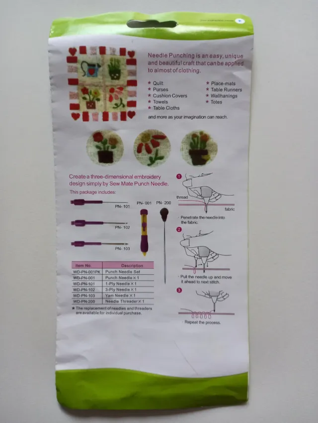 Kit de aguja de punch needle