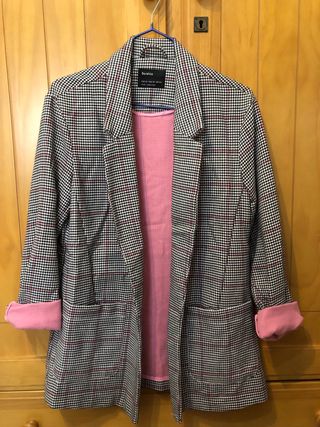 Americana cuadros Bershka