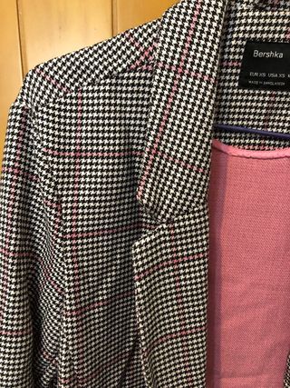 Americana cuadros Bershka