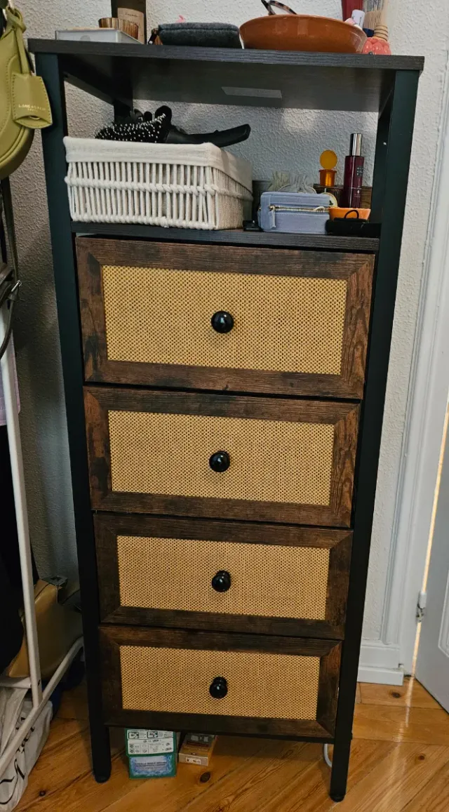 Cajonera de tela marrón - Casi nueva