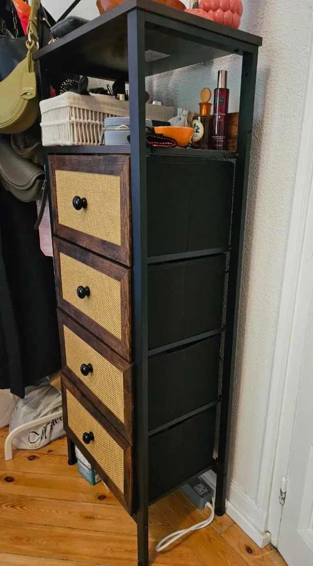 Cajonera de tela marrón - Casi nueva