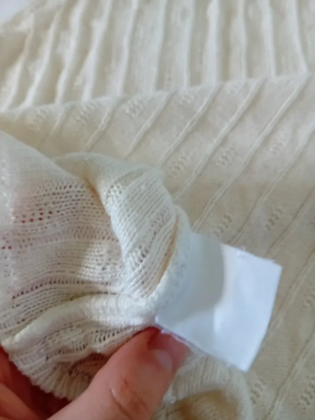 Canotta gilet traforata panna