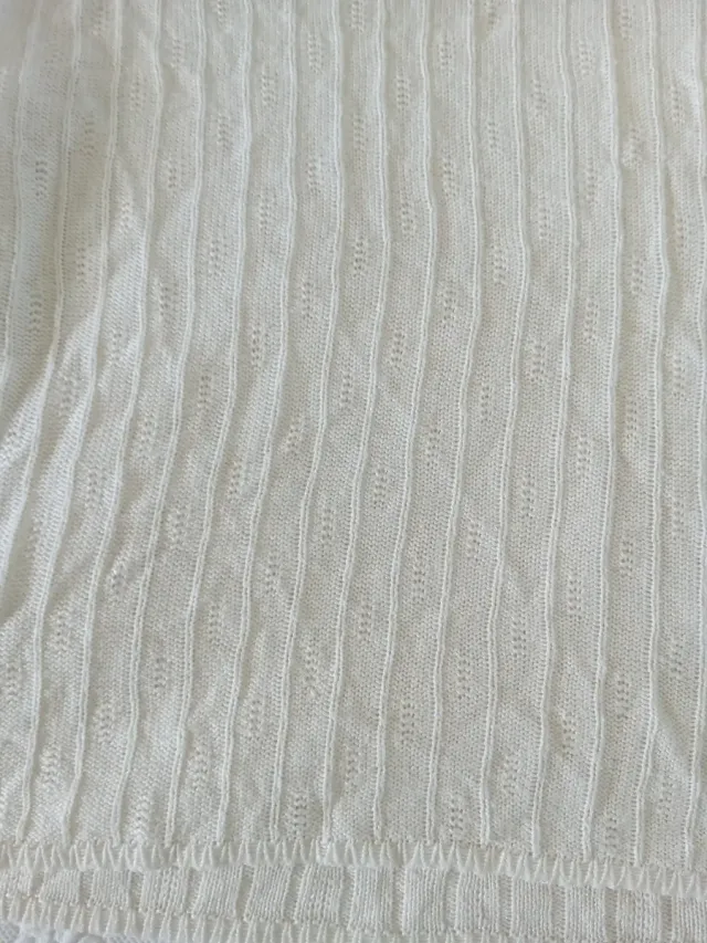 Canotta gilet traforata panna