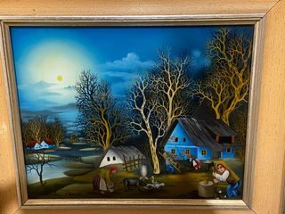 Quadro naif dipinto a mano