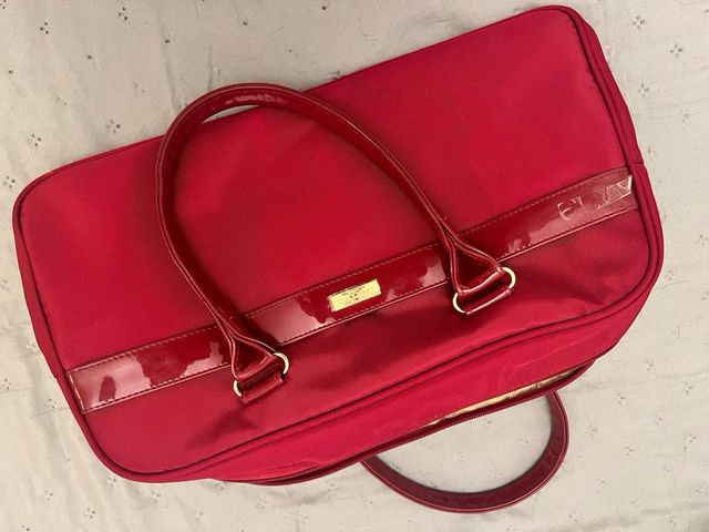 Bolso de viaje Lancome rojo