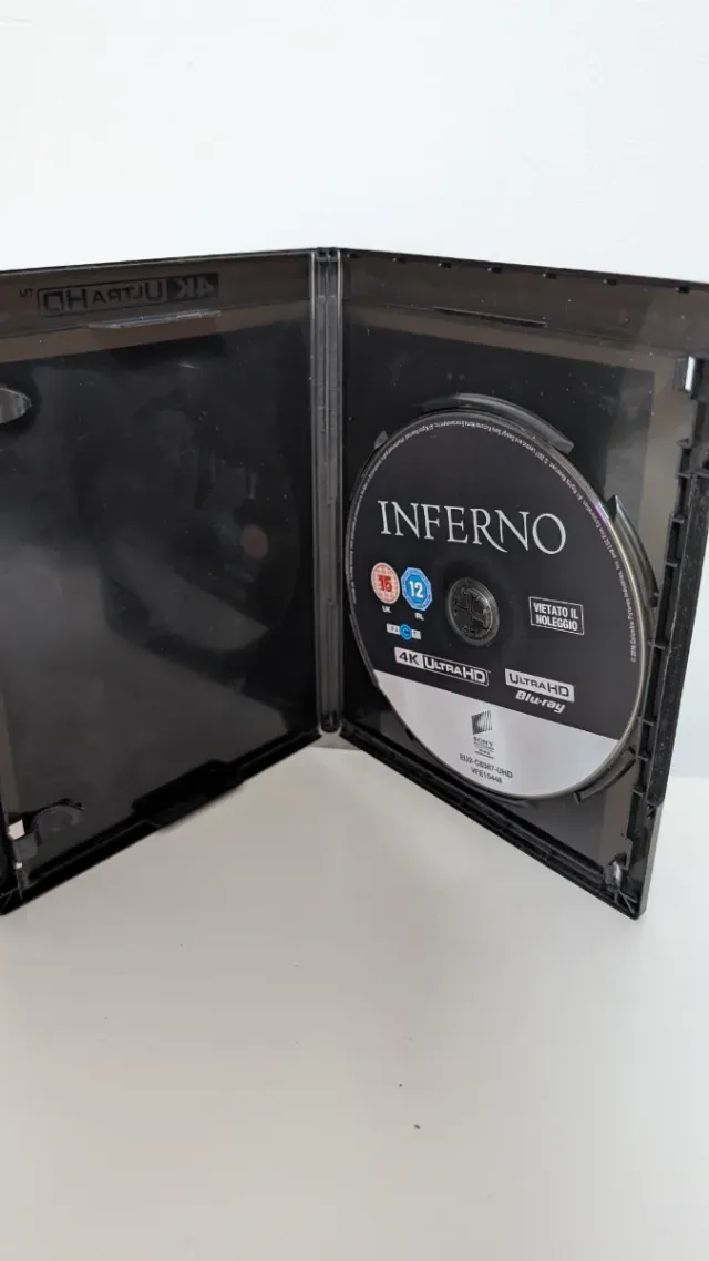 Inferno Blu-ray 4K UHD Tom Hanks Felicity Jones