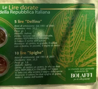 Le Lire dorate della Repubblica Italiana Bolaffi