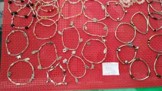 Lote 38 pulseras plata y negro