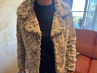 Chaqueta pelo vestir color beig