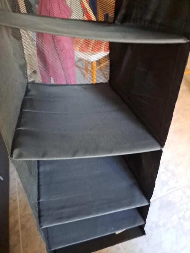 Estantería organizador de tela negro