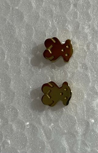 Pendientes Oso Marrón y Dorado