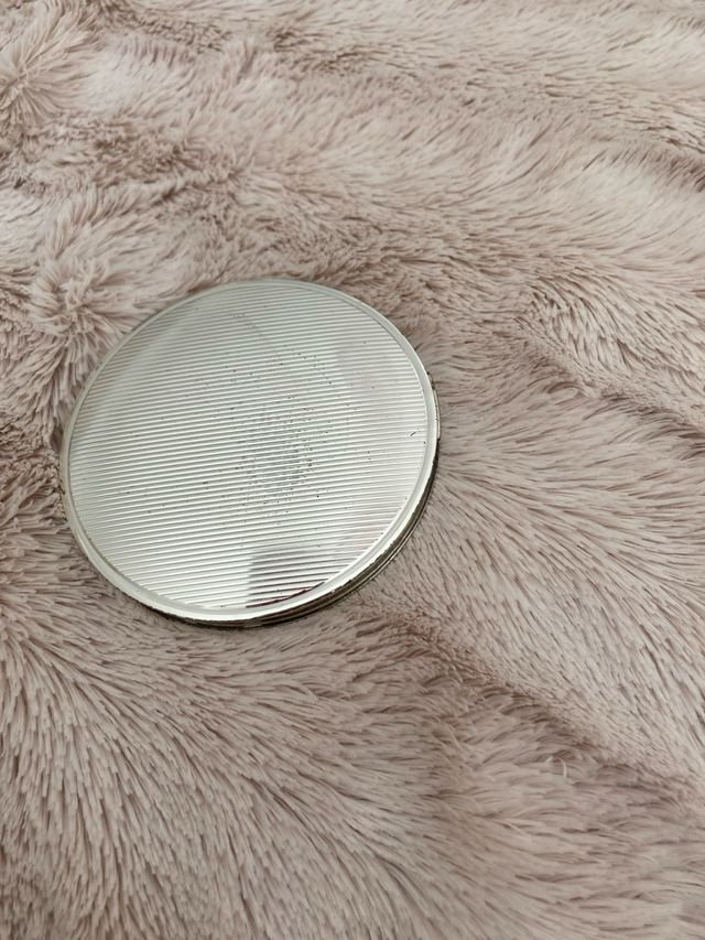 Polvera bolso plata 7 cm diámetro 2 alto