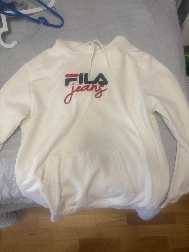 Sudadera Fila Blanca con Logo Jeans