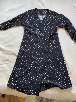 Vestido lunares negro y blanco