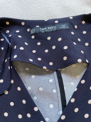 Vestido lunares negro y blanco