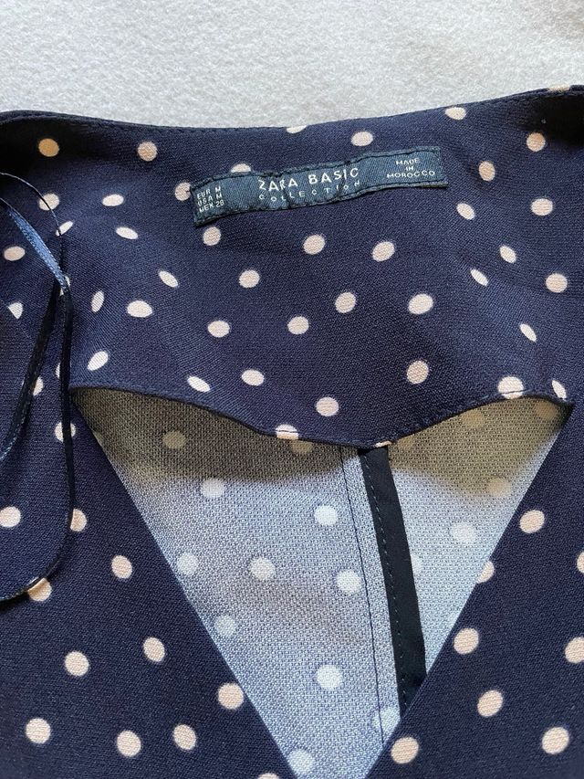 Vestido lunares negro y blanco