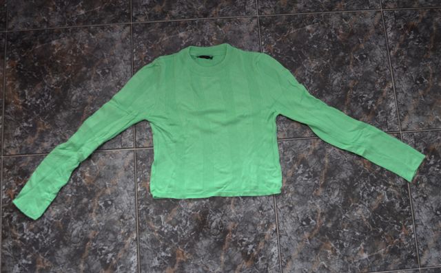 Camiseta manga larga verde Stradivarius Talla M