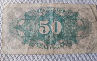 Billete 50 céntimos República Española 1937