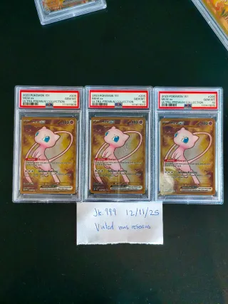 3x Mew ex #205 PSA 10 GEM MT