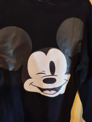 Vestito felpato Mickey Mouse nero