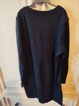 Vestito felpato Mickey Mouse nero