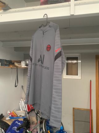 Sudadera Nike PSG Gris Media Cremallera