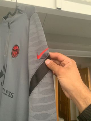 Sudadera Nike PSG Gris Media Cremallera