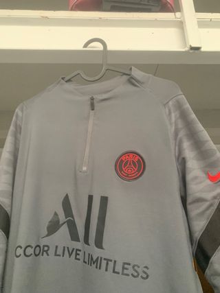 Sudadera Nike PSG Gris Media Cremallera