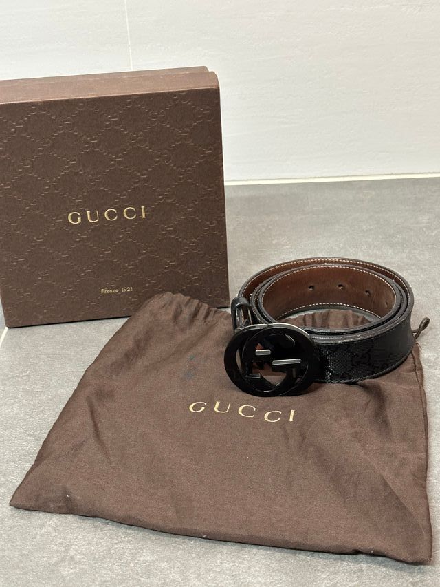 Cintura Gucci Nero e Marrone
