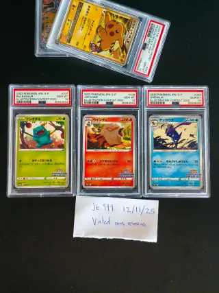 Set 3 Pokémon TCG Illustration Contest 2022 PSA 10