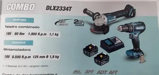 Combo Makita DHP485 + DGA504
