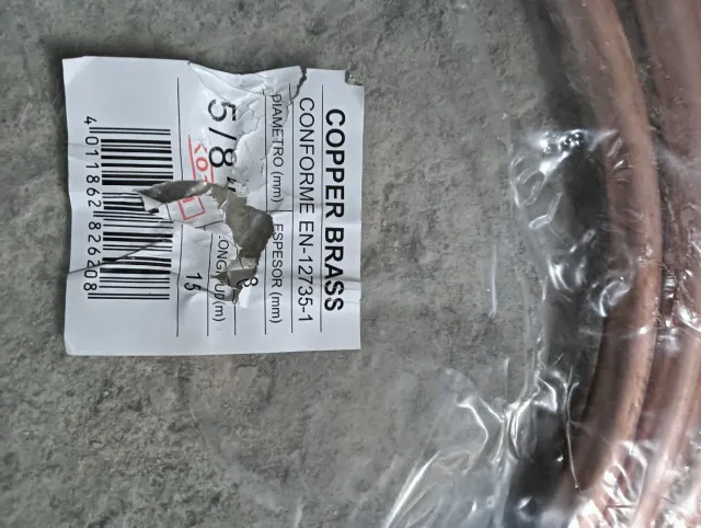 Rollo Cobre 5/8 - Tubo Flexible