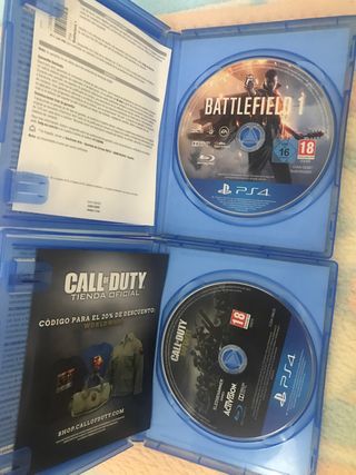 PS4 Call of Duty WWII y Battlefield 1 Revolution