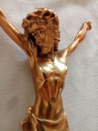 Crocifisso Gesu dorato Vintage