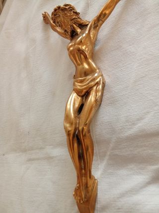 Crocifisso Gesu dorato Vintage